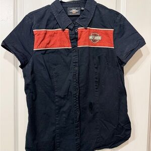 Women’s LG Harley-Davidson Black Button Up Shirt